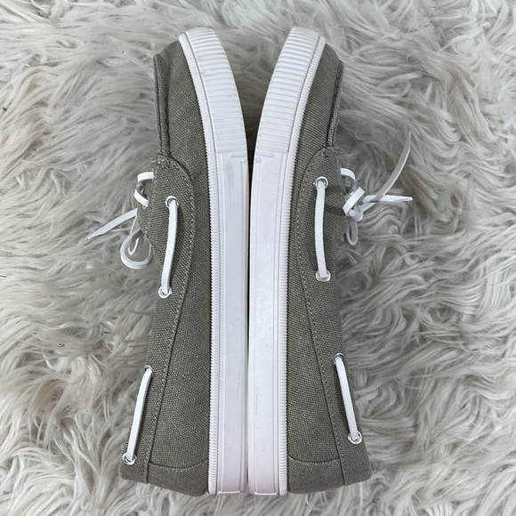 ROCK & CANDY Duffy Gray Canvas Boat Slip On Loafers Shoes Size 11 NEW - Picture 6 of 9